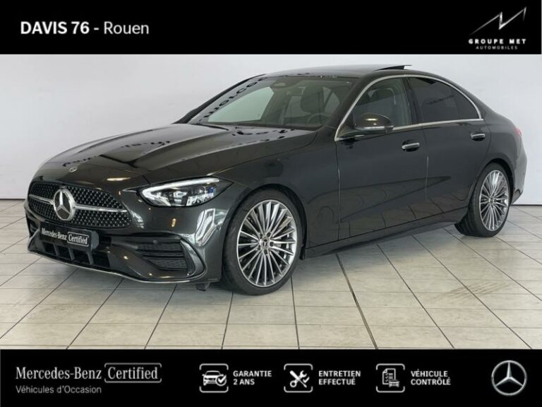 MERCEDES-BENZ-Classe C 200 204ch AMG Line Gris sélénite métallisé-ROUEN-1