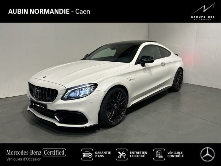 MERCEDES-BENZ-Classe C Coupé 63 AMG 476ch Speedshift MCT Blanc-MONDEVILLE-1