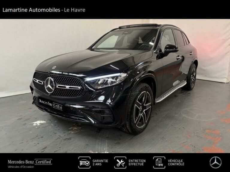 MERCEDES-BENZ-GLC 300 de Hybrid 333ch AMG Line 4Matic 9G-Tronic Noir obsidienne métallisé-LE HAVRE-1