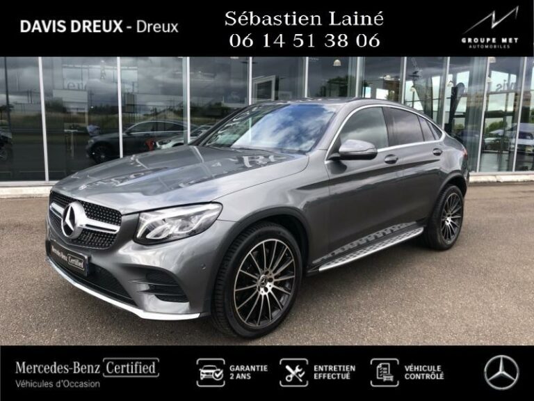 MERCEDES-BENZ-GLC Coupé 220 d 170ch Sportline 4Matic 9G-Tronic Euro6c Gris sélénite-DREUX-1