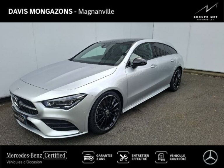 MERCEDES-BENZ-CLA Shooting Brake 200 d 150ch AMG Line 8G-DCT 8cv-MAGNANVILLE-Argent iridium métallisé-MG2575-1