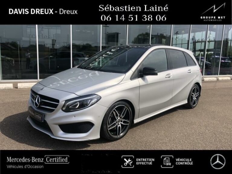 MERCEDES-BENZ-Classe B 180 d 109ch Fascination 7G-DCT-DREUX-Argent Polaire-DR2981-1