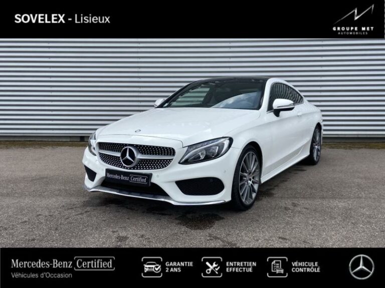MERCEDES-BENZ-Classe C Coupé 220 d 170ch Sportline 9G-Tronic-GLOS-Blanc polaire-GLOS1382216-1