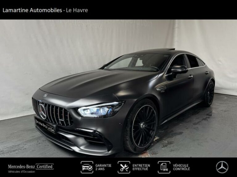 MERCEDES-BENZ-AMG GT 4 Portes 53 AMG 435ch EQ Boost 4Matic+ Speedshift TCT AMG Gris graphite magno designo-LE HAVRE-1