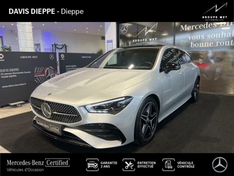 MERCEDES-BENZ-CLA Shooting Brake 200 d 150ch AMG Line 8G-DCT 8cv Argent iridium métallisé-DIEPPE-1