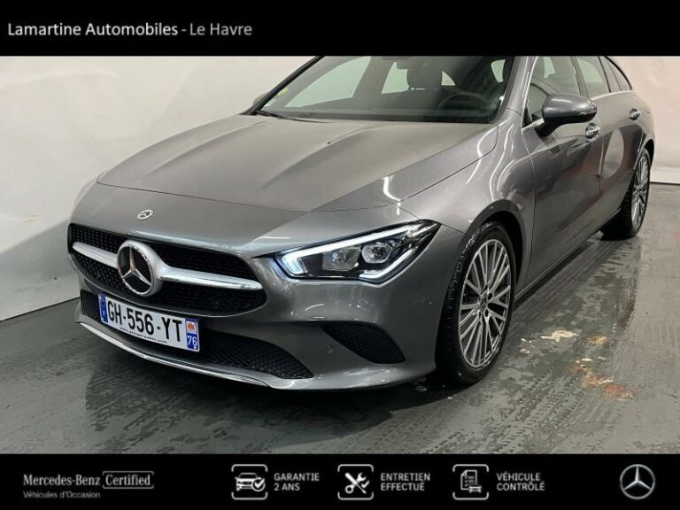 MERCEDES-BENZ-CLA Shooting Brake 200 d 150ch Progressive Line 8G-DCT 8cv Gris montagne métallisé-LE HAVRE-1