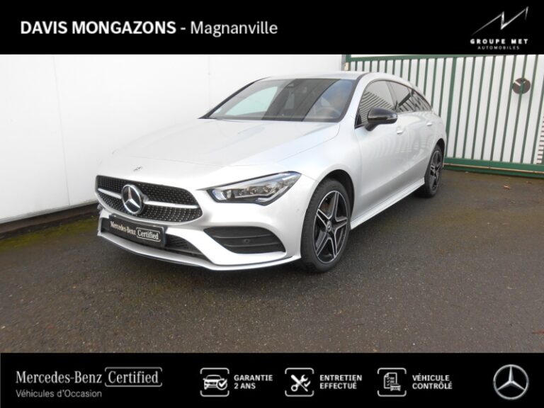 MERCEDES-BENZ-CLA Shooting Brake 250 e 160+102ch AMG Line 8G-DCT Argent iridium métallisé-MAGNANVILLE-1