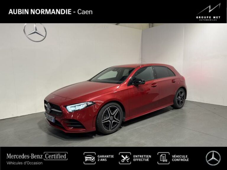 MERCEDES-BENZ-Classe A 200 d 150ch AMG Line 8G-DCT Rouge Patagonie métallisé designo-MONDEVILLE-1