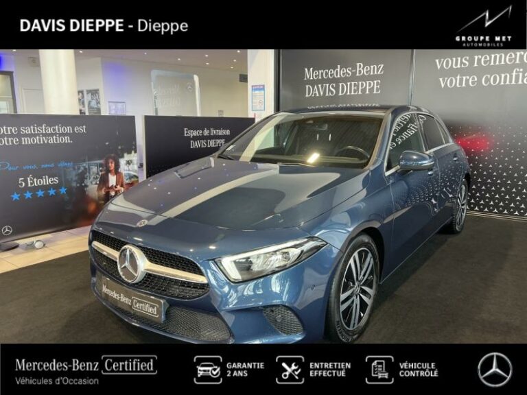 MERCEDES-BENZ-Classe A 200 d 150ch Progressive Line 8G-DCT Bleu denim métallisé-DIEPPE-1