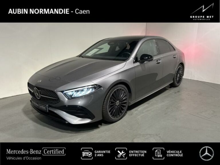 MERCEDES-BENZ-Classe A Berline 180 d 116ch AMG Line 8G-DCT Gris montagne métallisé-MONDEVILLE-1