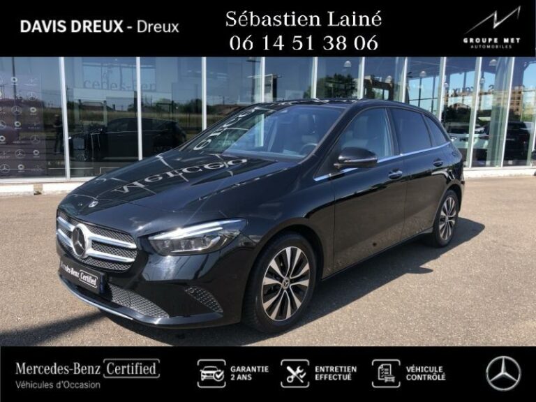 MERCEDES-BENZ-Classe B 250 e 163+109ch Progressive Line 8G-DCT Noir cosmos métallisé-DREUX-1