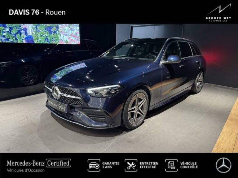 MERCEDES-BENZ-Classe C Break 220 d 197ch AMG Line Noir-ROUEN-1