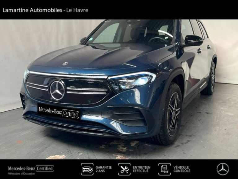 MERCEDES-BENZ-EQB 350 292ch AMG Line 4Matic Bleu denim métallisé-LE HAVRE-1
