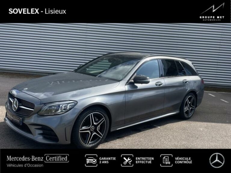 MERCEDES-BENZ-Classe C 180 d 122ch AMG Line 9G-Tronic Gris Graphite-GLOS-1