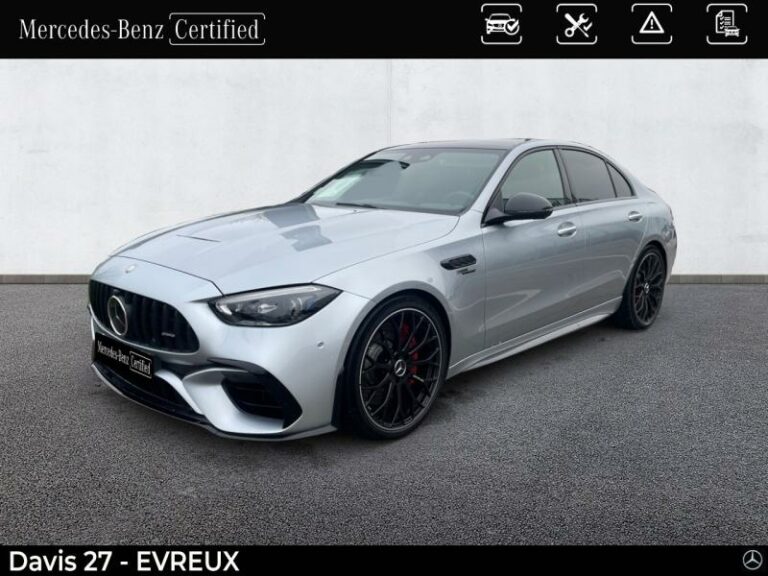 MERCEDES-BENZ-Classe C 63 S AMG 476ch+204ch E Performance Speedshift MCT AMG Argent high-tech métallisé-EVREUX-1