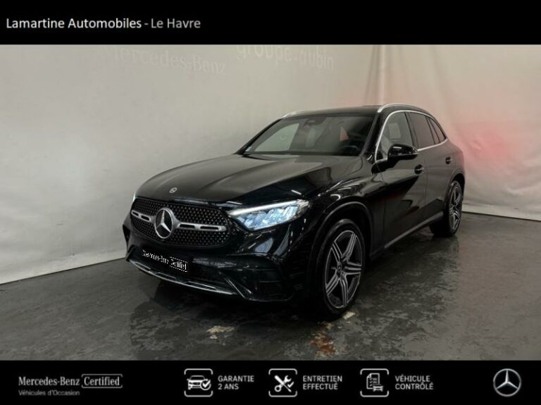 MERCEDES-BENZ-GLC 220 d 197ch AMG Line 4Matic 9G-Tronic Noir obsidienne métallisé-LE HAVRE-1
