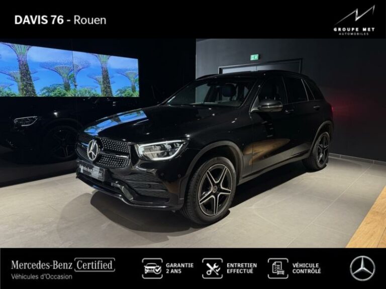 MERCEDES-BENZ-GLC 300 de 194+122ch AMG Line 4Matic 9G-Tronic Noir obsidienne métallisé-ROUEN-1