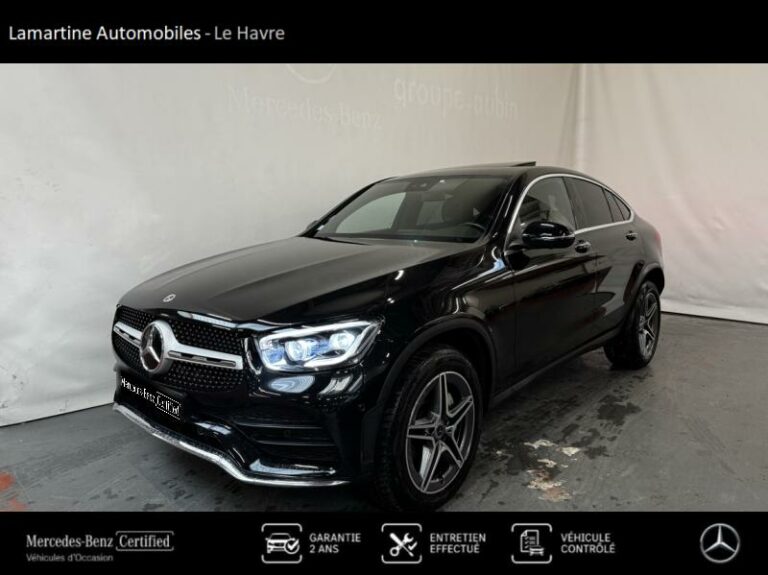 MERCEDES-BENZ-GLC Coupé 300 de 194+122ch AMG Line 4Matic 9G-Tronic Noir obsidienne métallisé-LE HAVRE-1