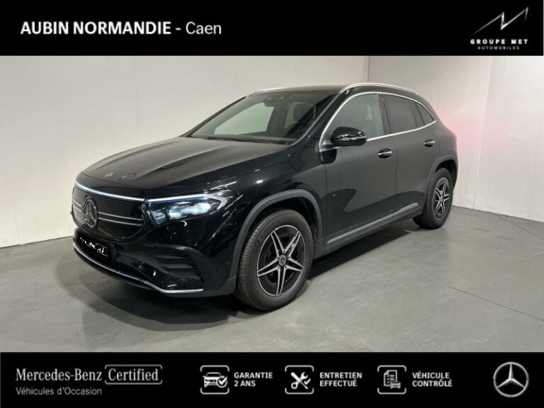 MERCEDES-BENZ-EQA 250+ 190ch AMG Line Noir cosmos métallisé-MONDEVILLE-1