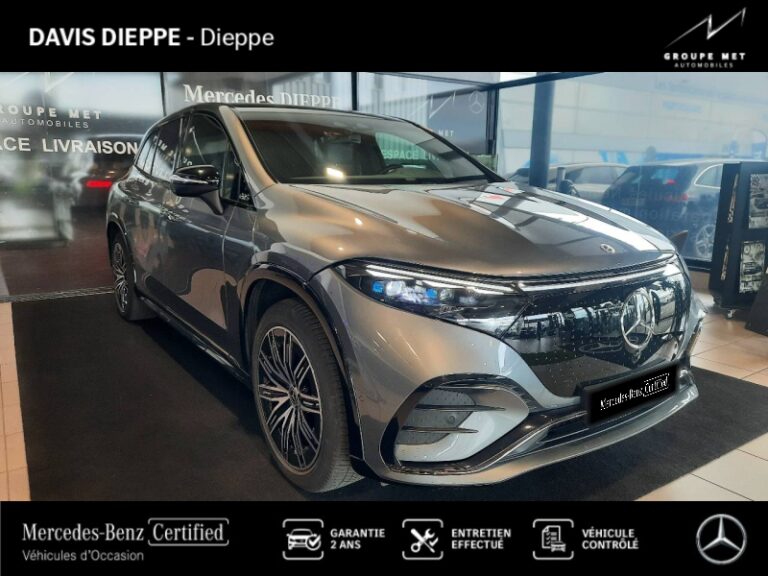 MERCEDES-BENZ-EQS SUV 580 544ch AMG Line 4Matic Argent high-tech métallisé-DIEPPE-1