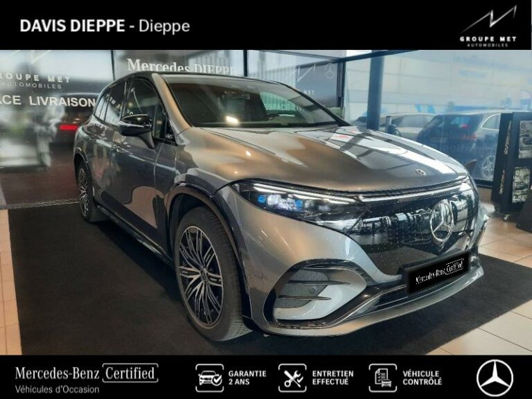MERCEDES-BENZ-EQS SUV 580 544ch AMG Line 4Matic Argent high-tech métallisé-DIEPPE-1